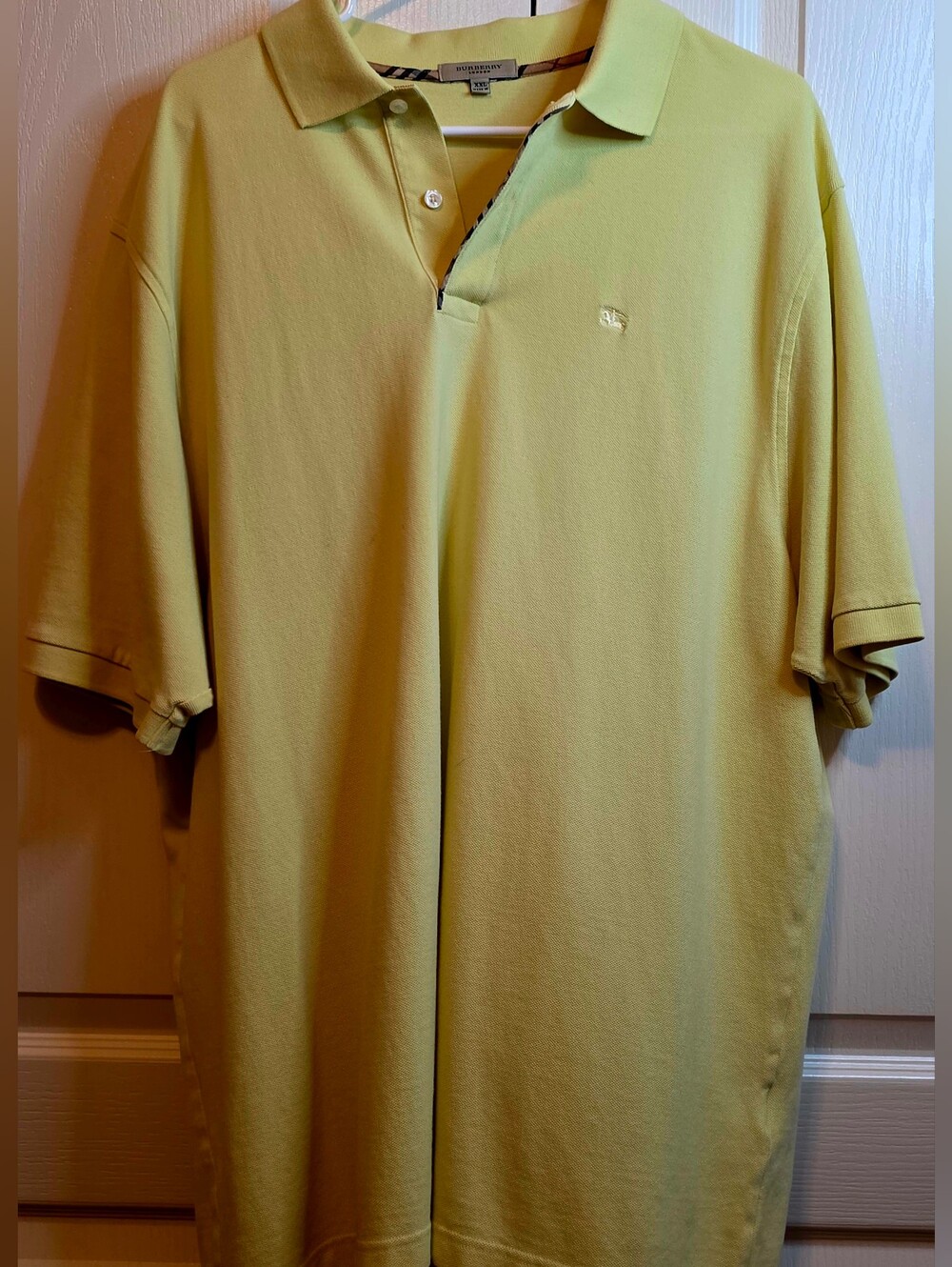 Burberry London Men's XXL Yellow Polo